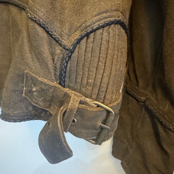 Vintage 90’s Y2K Harley Davidson Billings Distressed Mens LARGE Leather Jacket - Picture 11 of 12